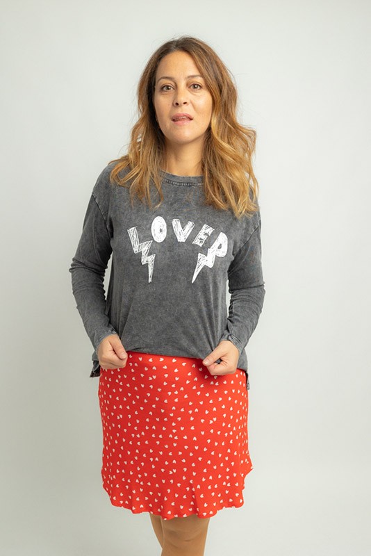Camiseta Oversize Lover Lolina Camiseta Oversize Lover Lolina