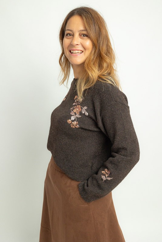 Jersey Amelia Marron Vero Moda