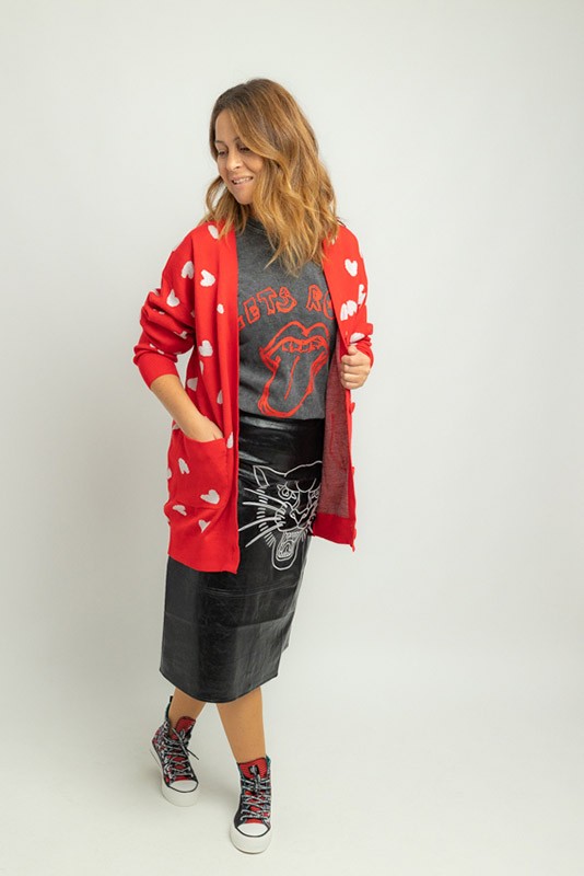 Cardigan larga Coffee Lolina Cardigan larga Coffee Lolina