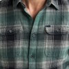 Camisa M/L Petrol Industries SIL417 Teal Green