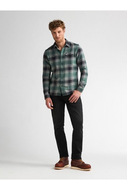 Camisa M/L Petrol Industries SIL417 Teal Green