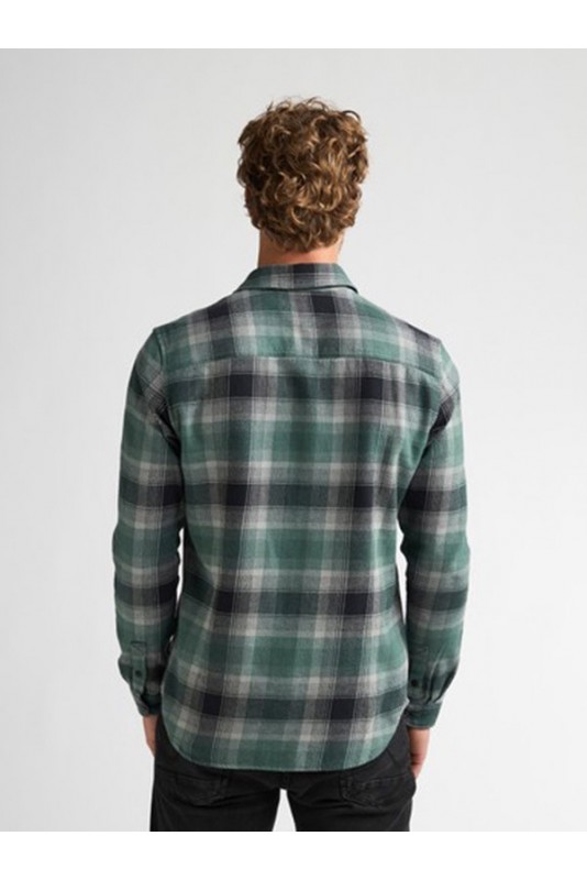 Camisa M/L Petrol Industries SIL417 Teal Green