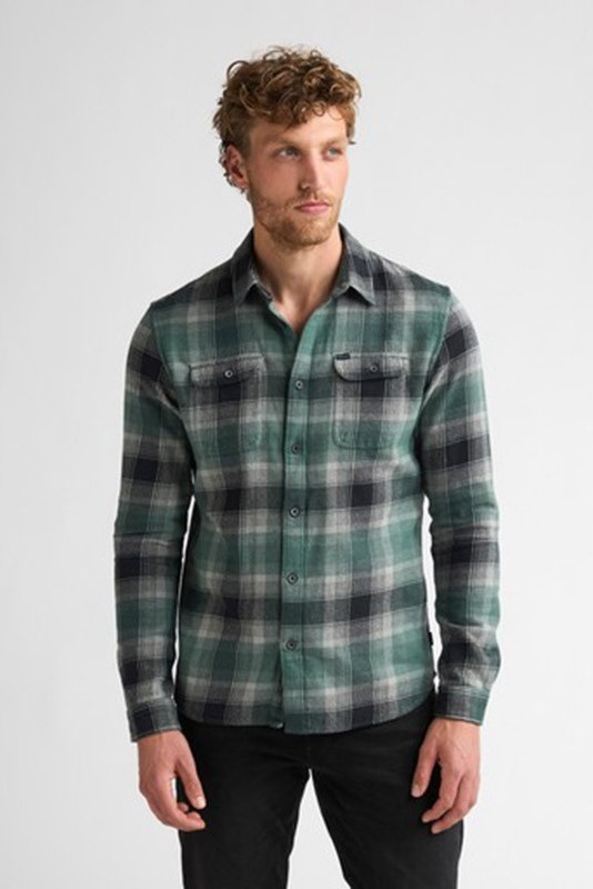 Camisa M/L Petrol Industries SIL417 Teal Green