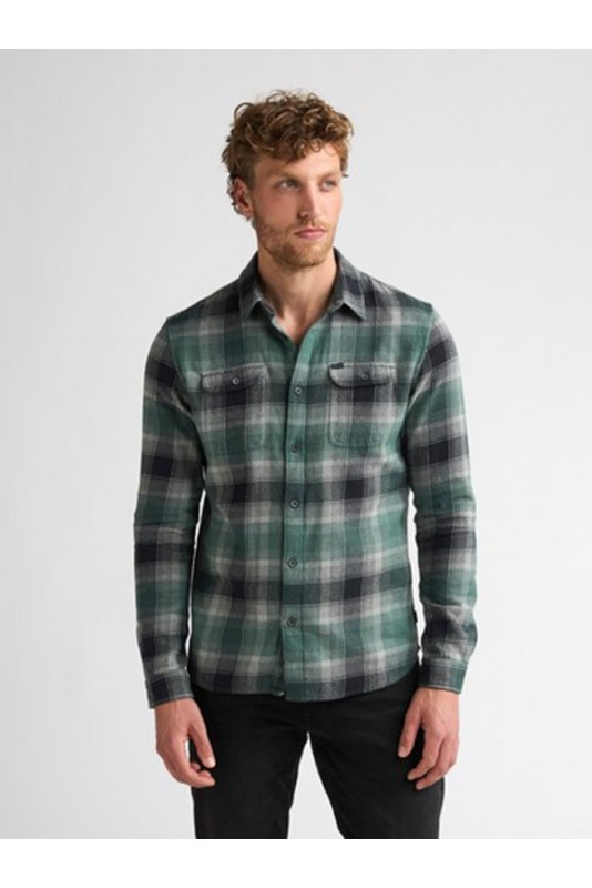 Camisa M/L Petrol Industries SIL417 Teal Green